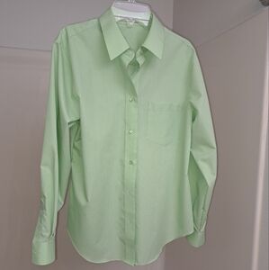 Womens Mint Green Long Sleeve Dress Shirt
